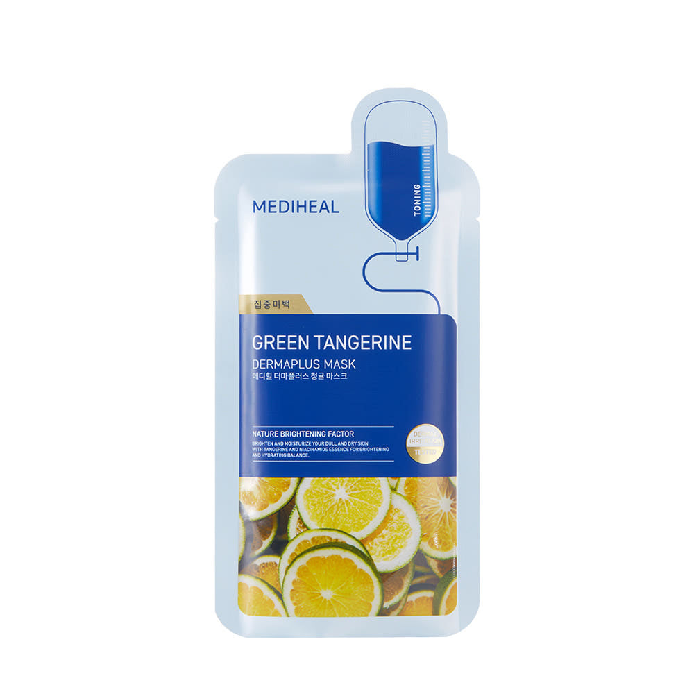 MEDIHEAL Dermaplus Green Tangerine Mask 22ml X 10ea