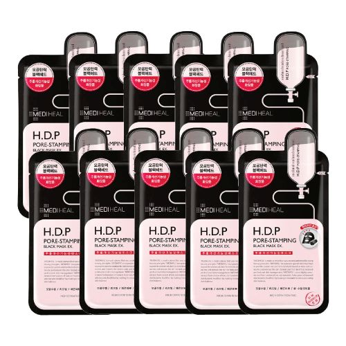 MEDIHEAL H.D.P Pore-Stamping Black Mask 24ml X 10ea