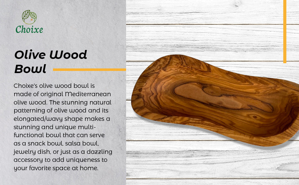 Mediterranean Olive Wood Multi-Purpose Bowl Snack Salsa Jewelry Dish