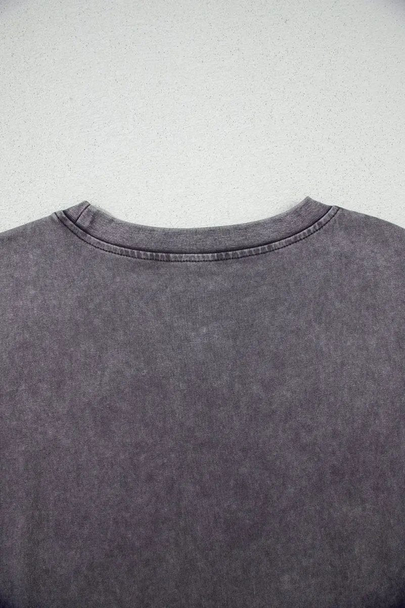 T-Shirt Graphic Tee - Grey Steer Graphic - Unisex Western Soft Wash