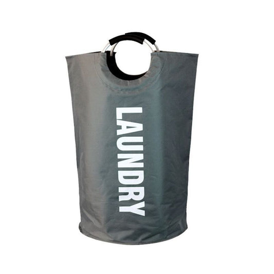 Cesta de ropa sucia de tela resistente con asa de aluminio