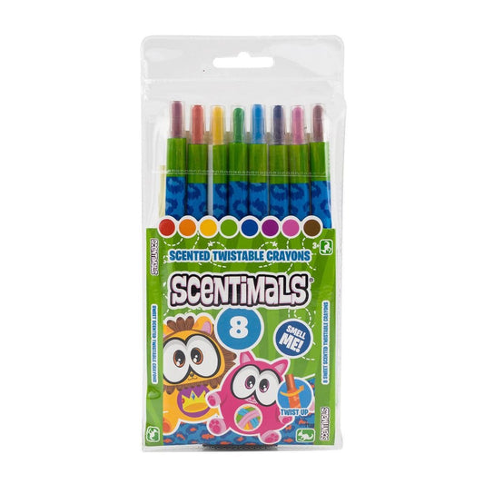 Scentimals 8 lápices de colores retorcidos y perfumados