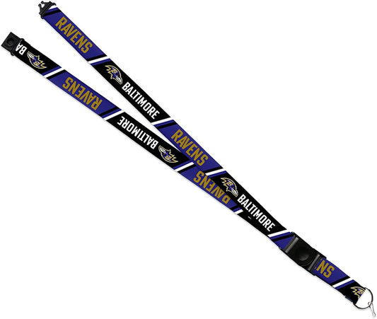 Cordón Llavero Baltimore Ravens Doble Cara Desprendible Diseño de Seguridad Adulto 18 Pulgadas