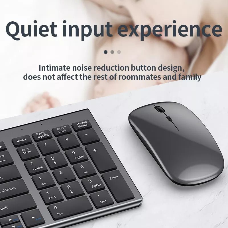 Combos de teclado y mouse inalámbricos Bluetooth 2.4G recargables de alta calidad