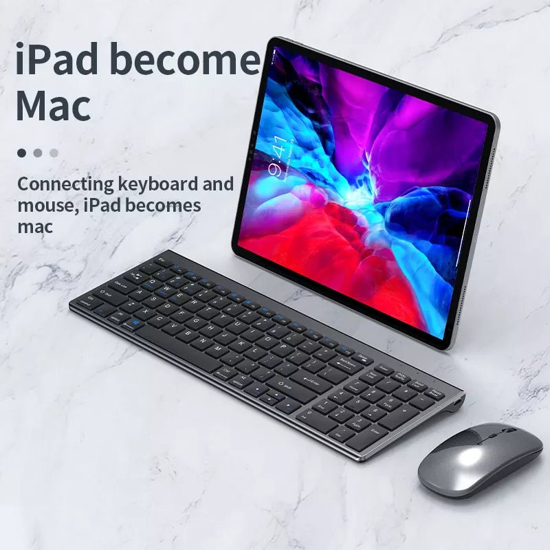 Combos de teclado y mouse inalámbricos Bluetooth 2.4G recargables de alta calidad