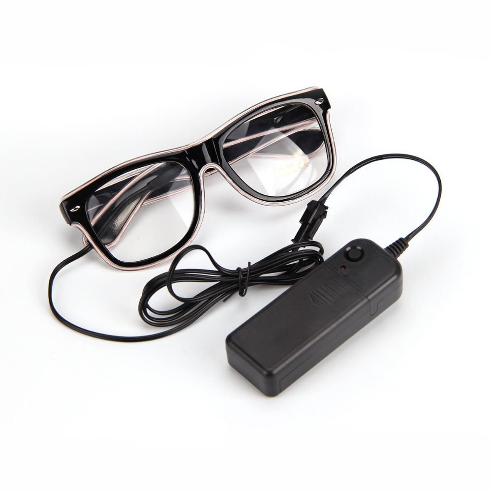 Gafas LED Luminosas Multicolor Que Brillan en la Oscuridad con Cable EL