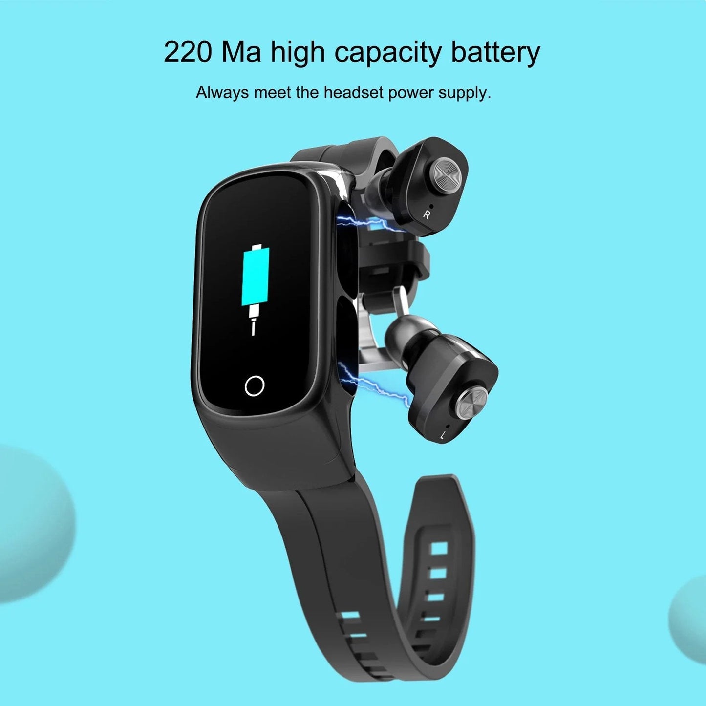 Combo 2 en 1: Reloj Inteligente y Auriculares Inalámbricos Fitness