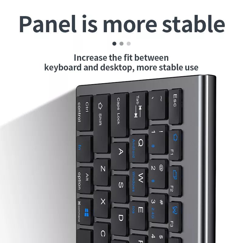 Combos de teclado y mouse inalámbricos Bluetooth 2.4G recargables de alta calidad