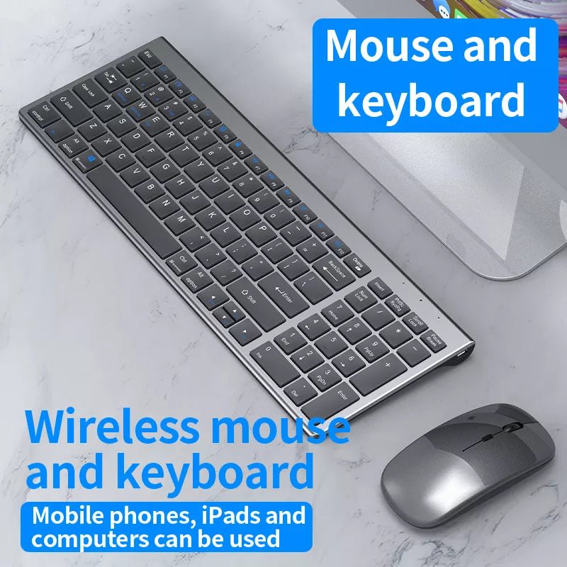 Combos de teclado y mouse inalámbricos Bluetooth 2.4G recargables de alta calidad