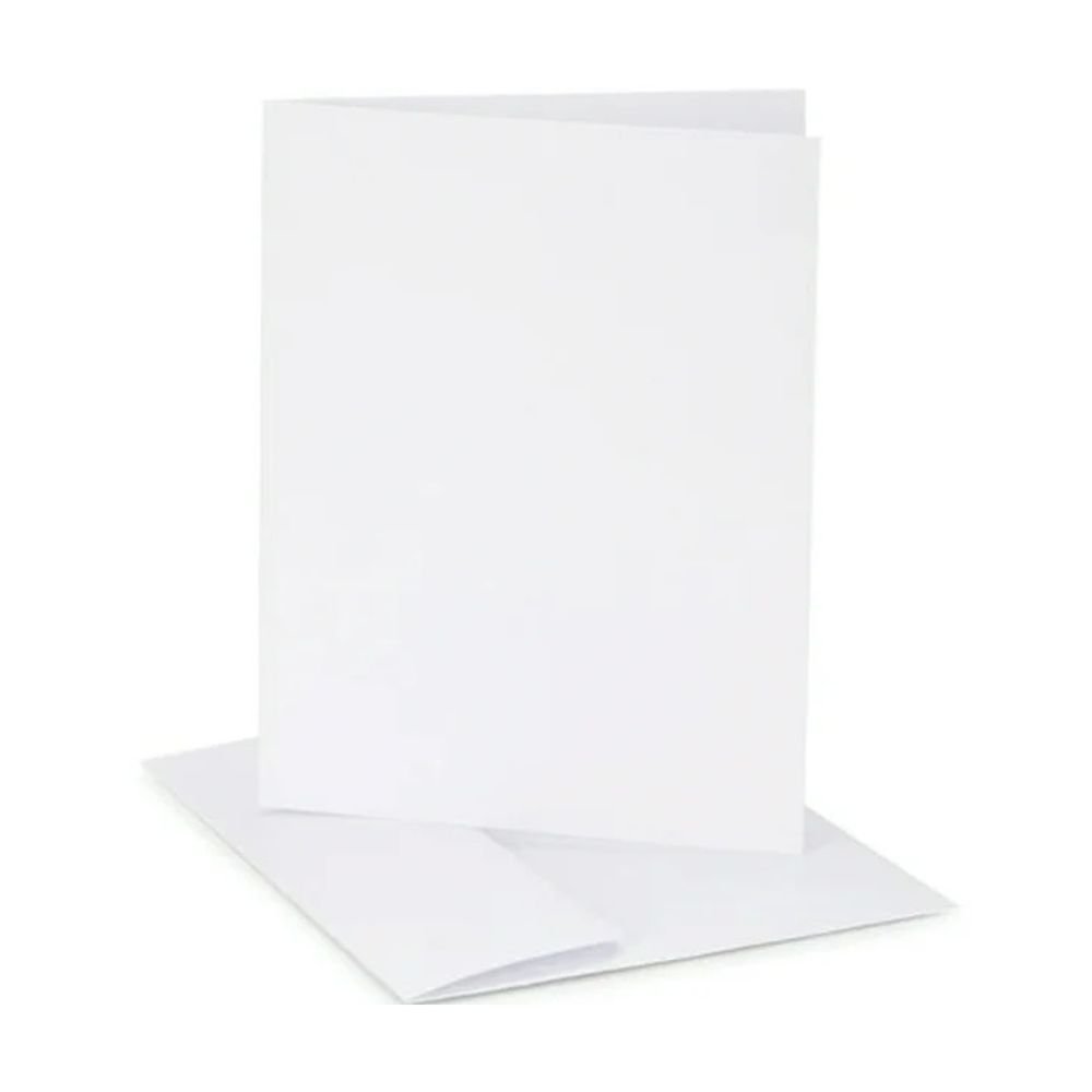 Juego de 50 tarjetas y sobres A7 Darice - Blanco