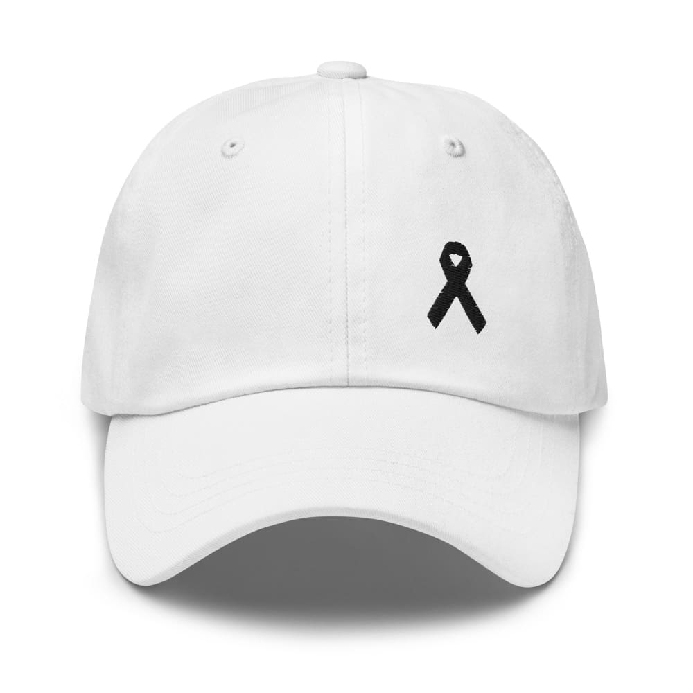 Gorra de papá de concientización sobre el melanoma y el cáncer de piel con cinta negra