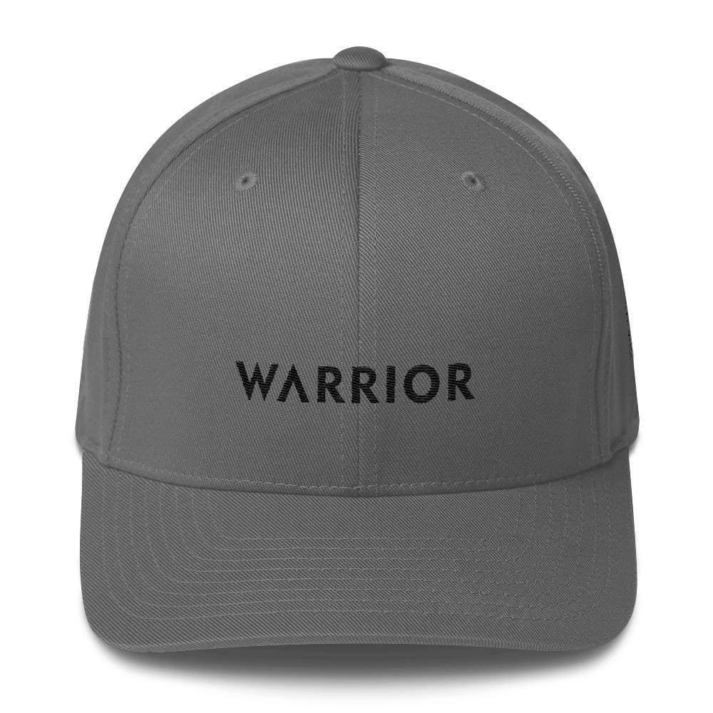 Melanoma and Skin Cancer Awareness Twill Fitted Hat - Warrior & Black Ribbon