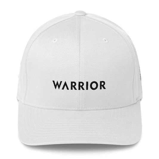 Gorra Ajustada de Sarga de Concientización sobre el Melanoma y Cáncer de Piel - Guerrero y Cinta Negra