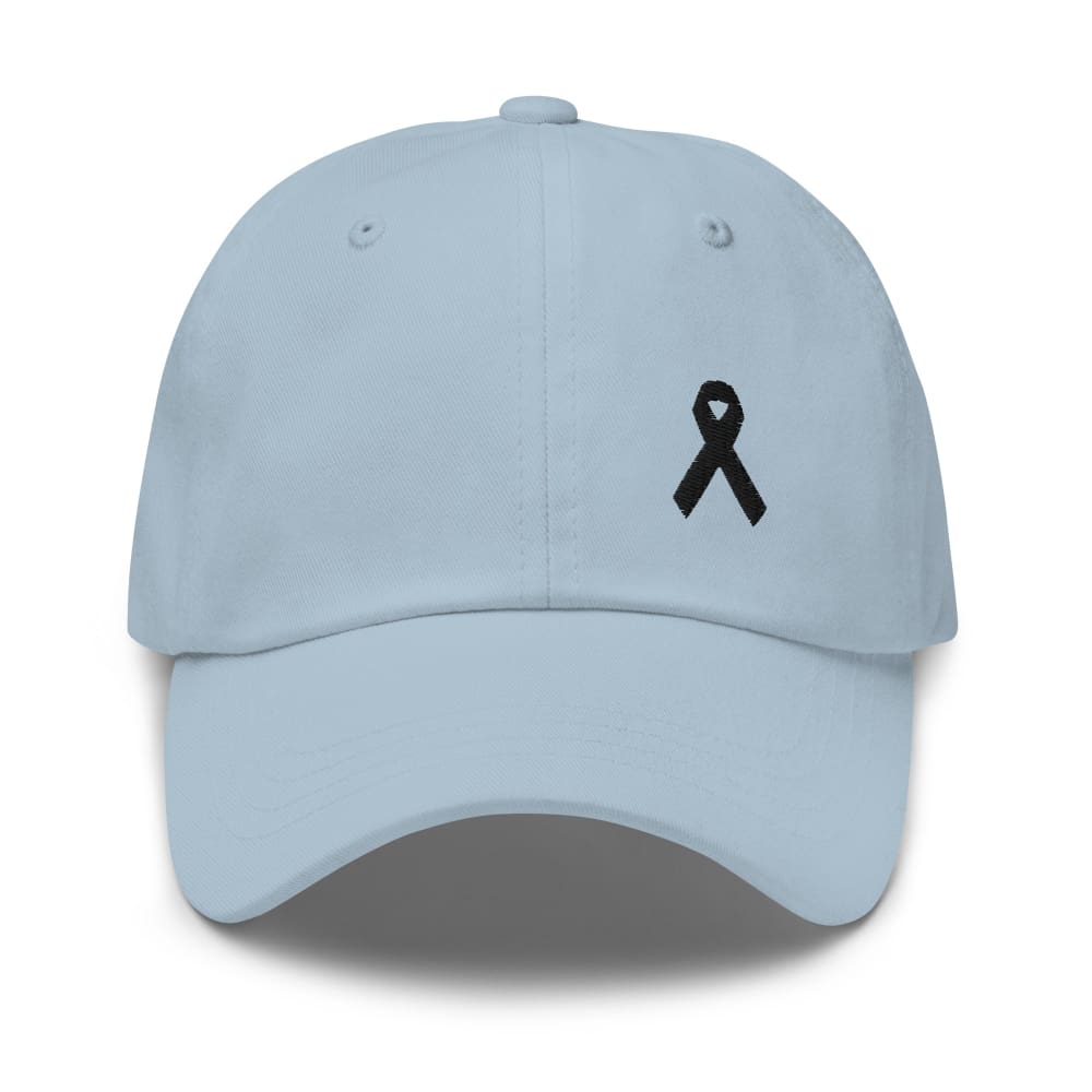 Gorra Dad de Melanoma y Concienciación sobre el Cáncer de Piel con Cinta Negra
