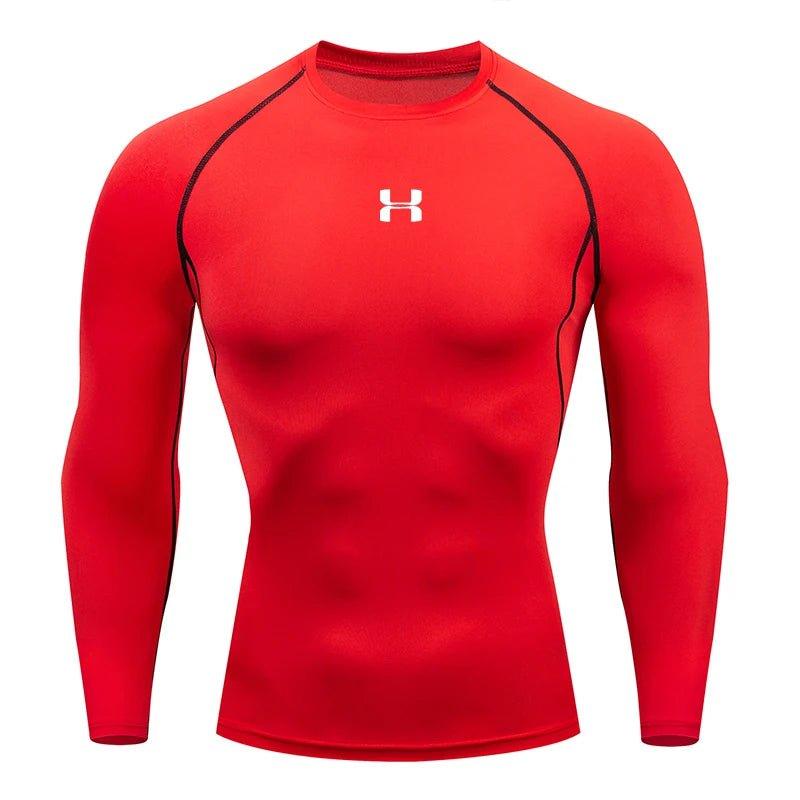 Camiseta de compresión de manga larga para hombre, camisetas deportivas, sudadera de gimnasio, fitness, para correr, chándal de hombre, tops de camisa atlética