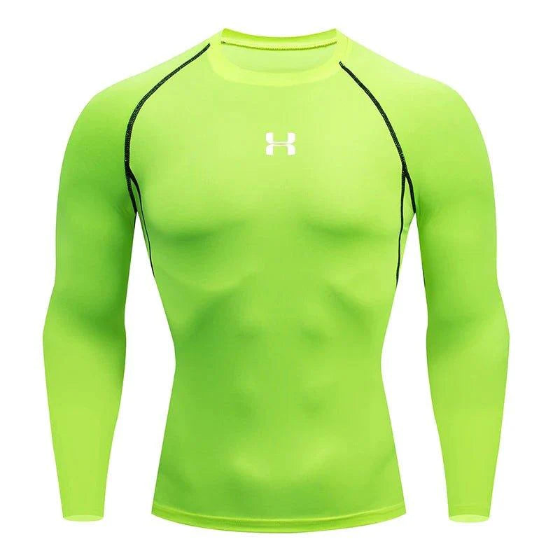 Camiseta de compresión de manga larga para hombre, camisetas deportivas, sudadera de gimnasio, fitness, para correr, chándal de hombre, tops de camisa atlética