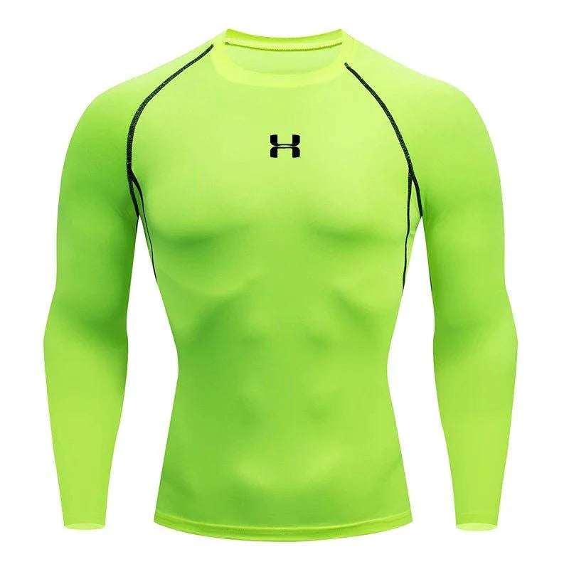 Camiseta de compresión de manga larga para hombre, camisetas deportivas, sudadera de gimnasio, fitness, para correr, chándal de hombre, tops de camisa atlética