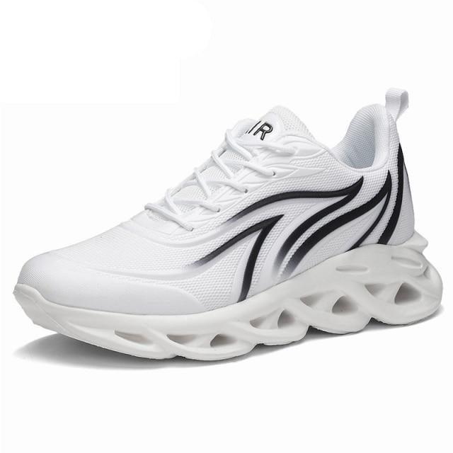 Men's Flame Printed Sneakers Flying Weave Sports Comfortable Running Outdoor Men Athletic Shoes Breathable Casual Sports High Quality Sport Design Sneaker