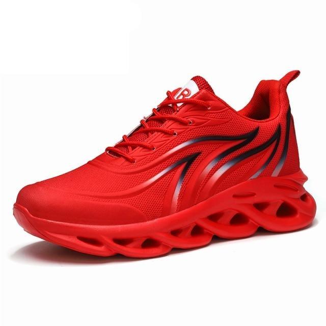 Men's Flame Printed Sneakers Flying Weave Sports Comfortable Running Outdoor Men Athletic Shoes Breathable Casual Sports High Quality Sport Design Sneaker