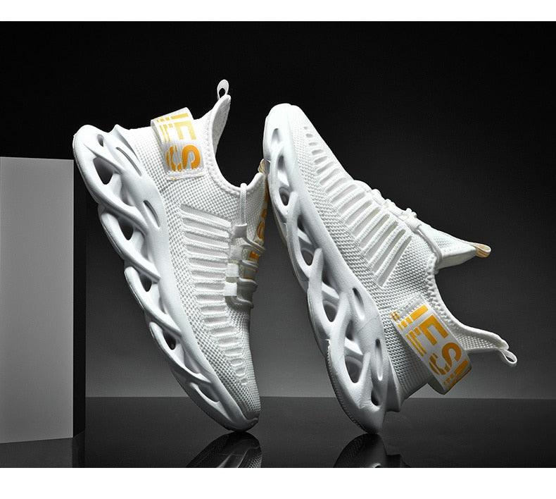 Men's Luxury Sneakers Autumn Mens Casual Shoes Lace-Up Breathable Light Running Tenis Shoes Modern Sneakers Breathable Black Trendy Sneakers