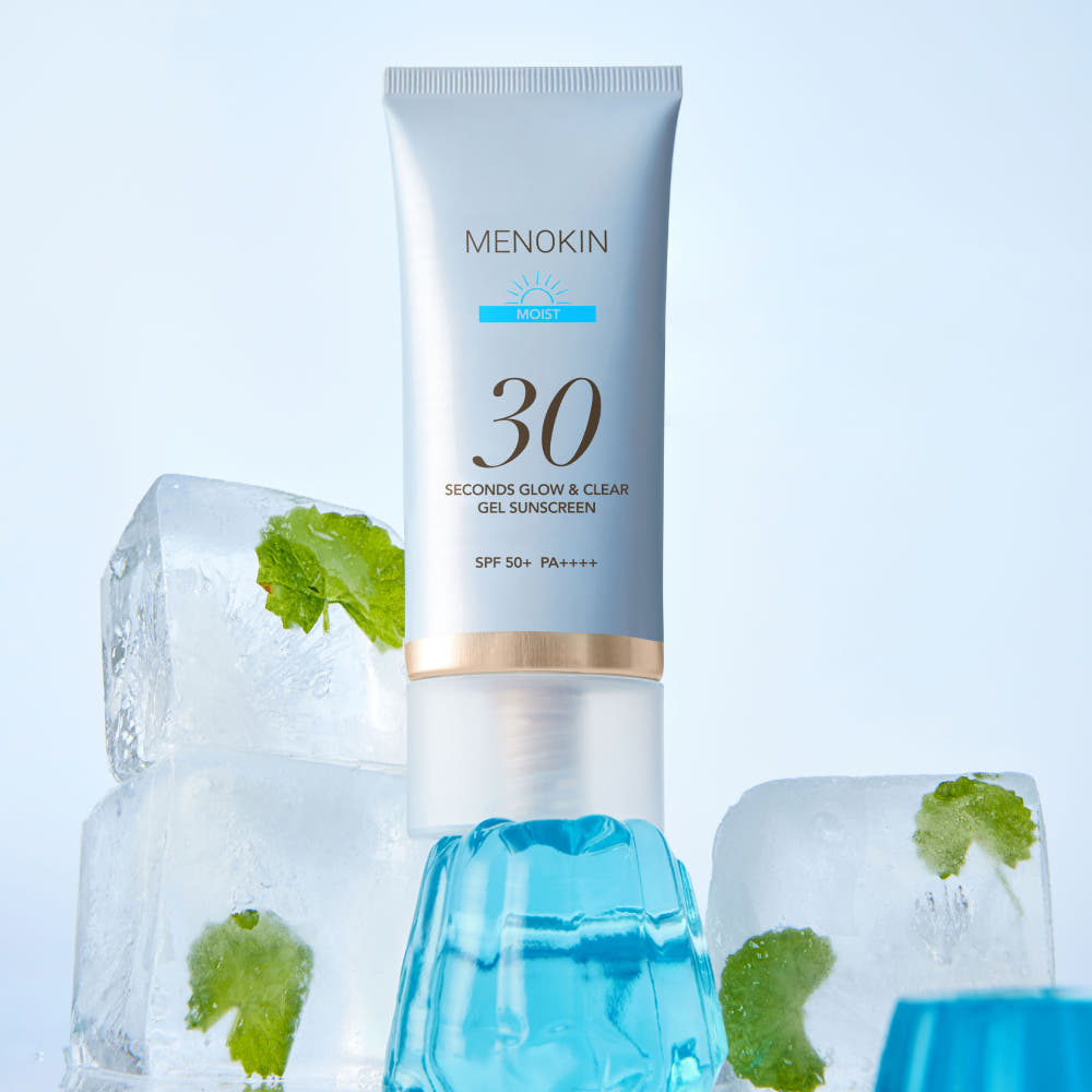 MENOKIN 30 Seconds Glow & Clear Gel Sunscreen SPF50+ PA++++ 50ml #MOIST