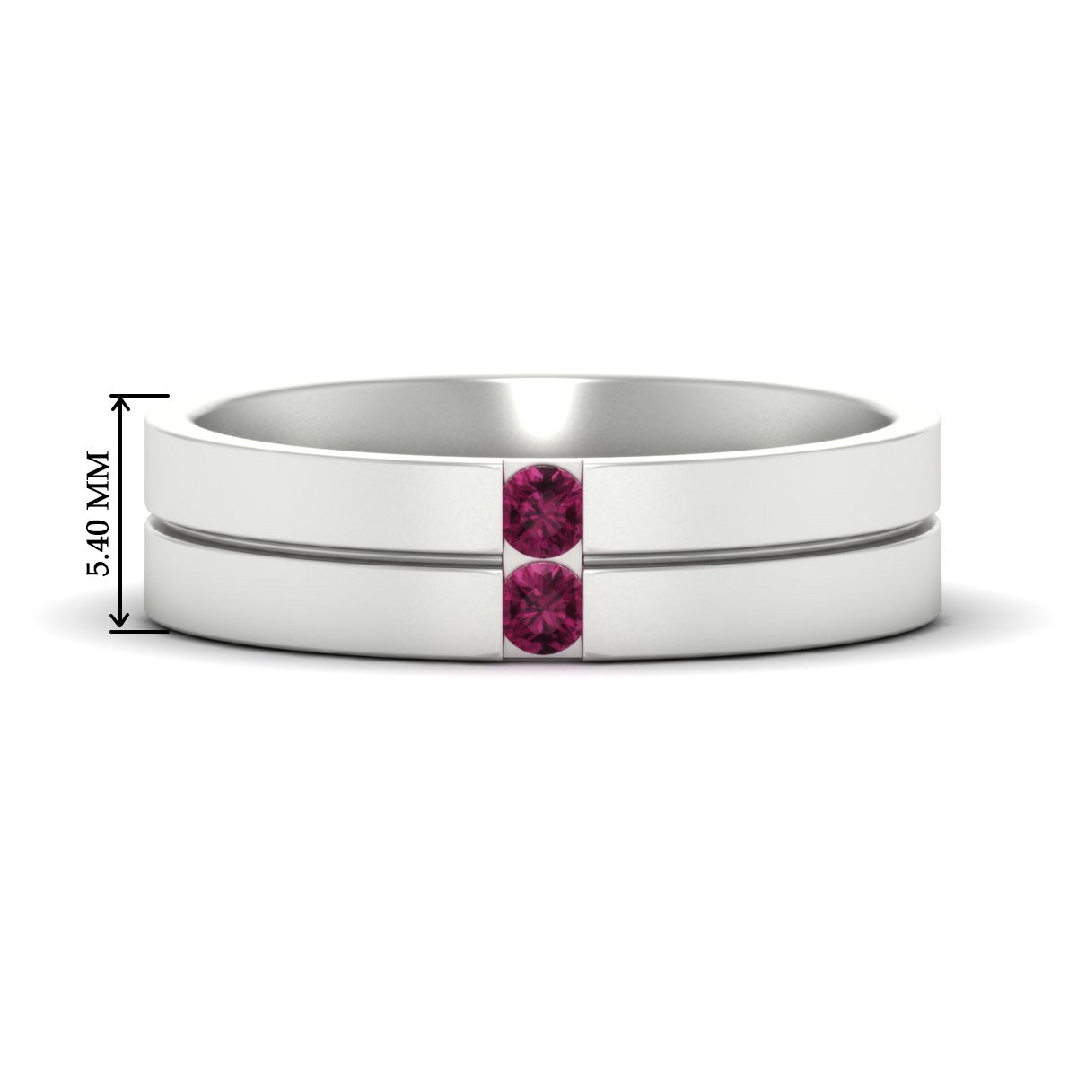 Mens 2 Stone Band