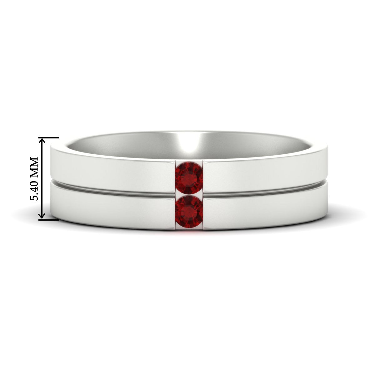 Mens 2 Stone Band