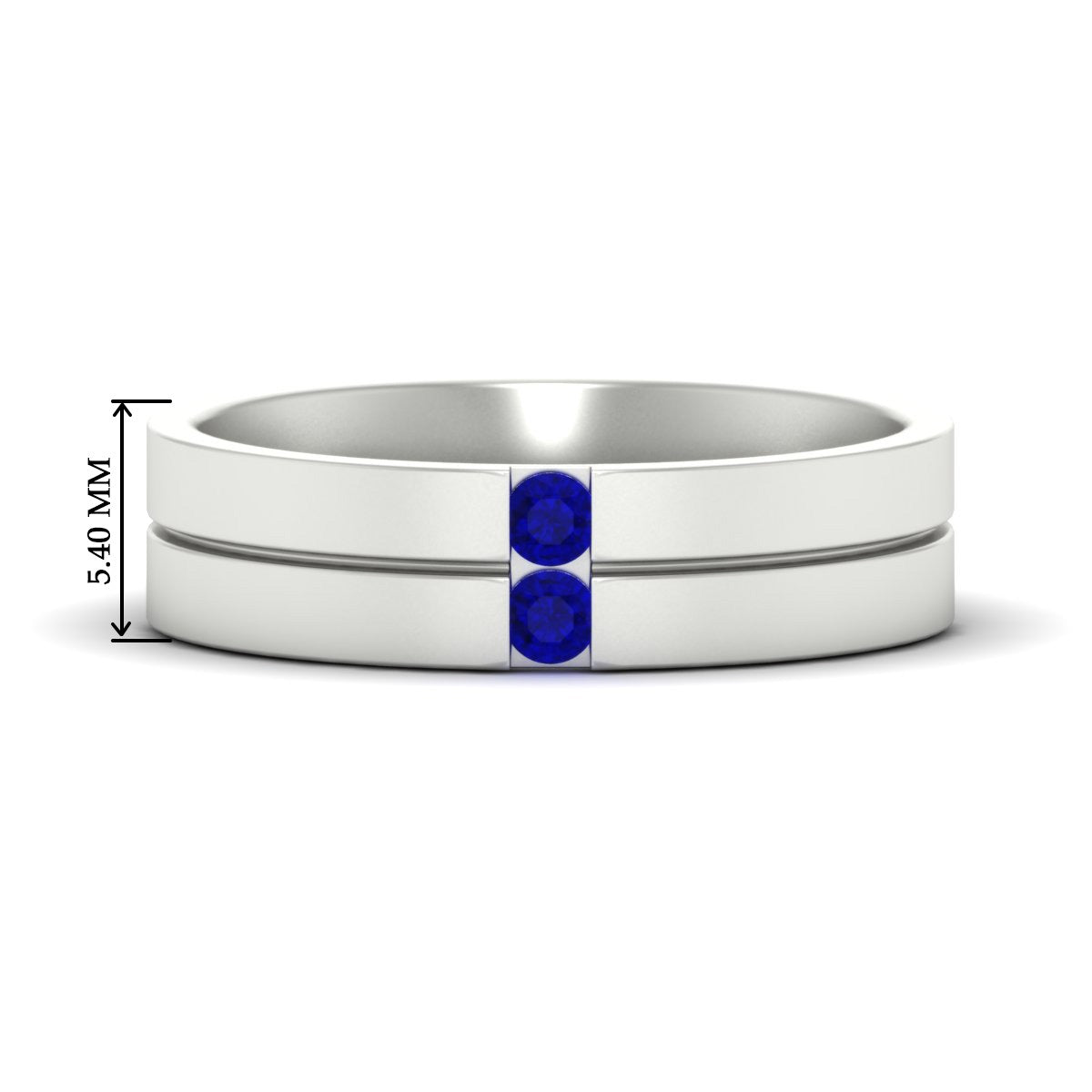 Mens 2 Stone Band