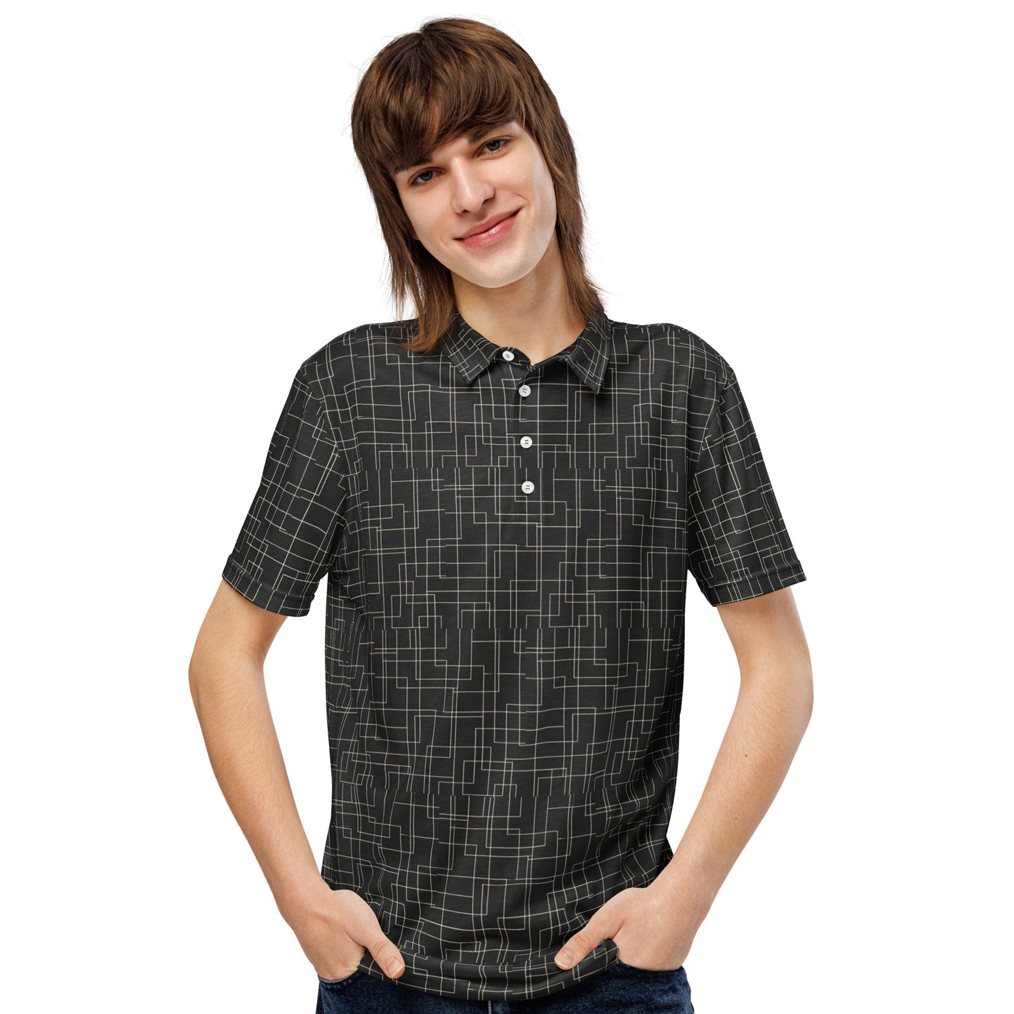Architectural Silence Polo | Minimalist Geometric Slim Fit