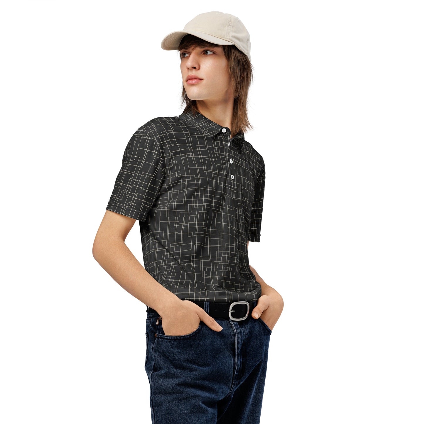 Architectural Silence Polo | Minimalist Geometric Slim Fit
