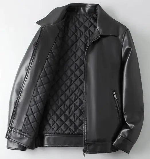 Chaqueta deportiva de cuero para hombre Otoño-Invierno