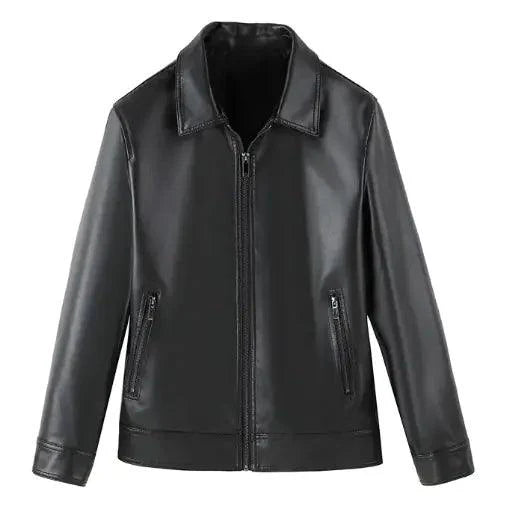Chaqueta deportiva de cuero para hombre Otoño-Invierno