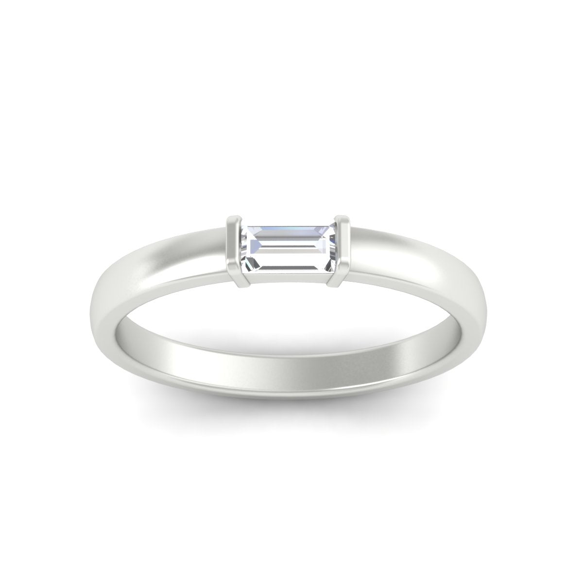 Mens Baguette Diamond Engagement Ring