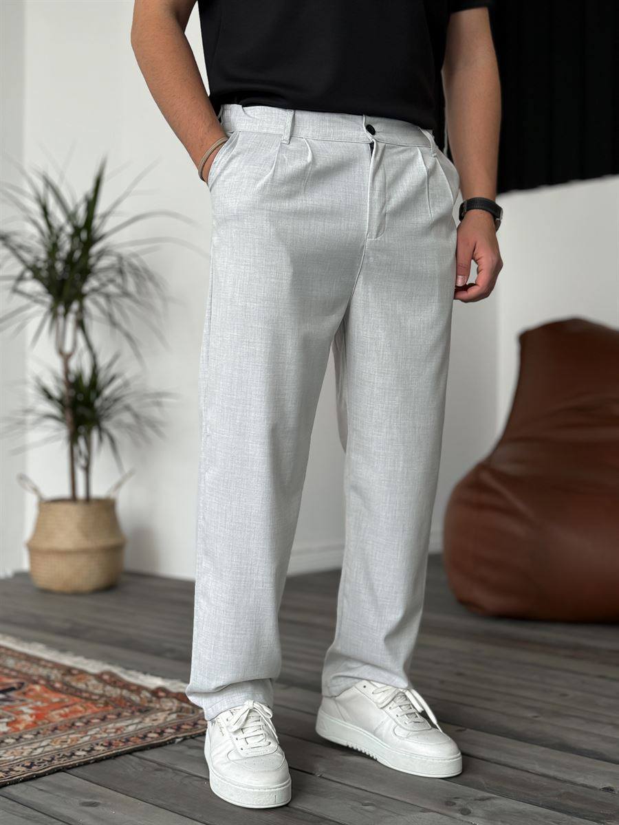 Pantalones Plisados Esenciales Modernos para Hombre – Comodidad a Medida para una Elegancia Diaria