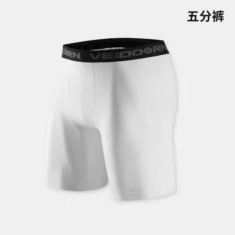 Pantalones de compresión para hombre Mallas secado rápido Leggings deportivos Capa base Mallas de running Entrenamiento atlético Pantalones cortos activos