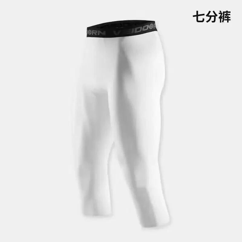 Pantalones de compresión para hombre Mallas secado rápido Leggings deportivos Capa base Mallas de running Entrenamiento atlético Pantalones cortos activos