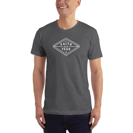 Camiseta de diamante "Fe sobre Miedo" para hombre