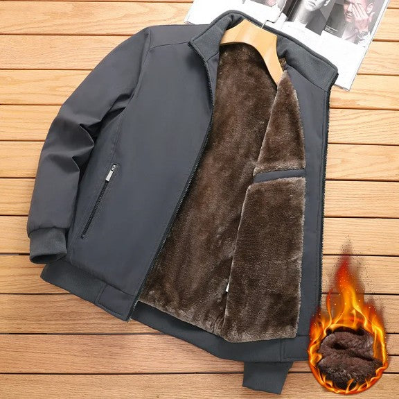 Men's Fleece Lined Thickened Autumn/Winter Jacket - # BOAA13210015