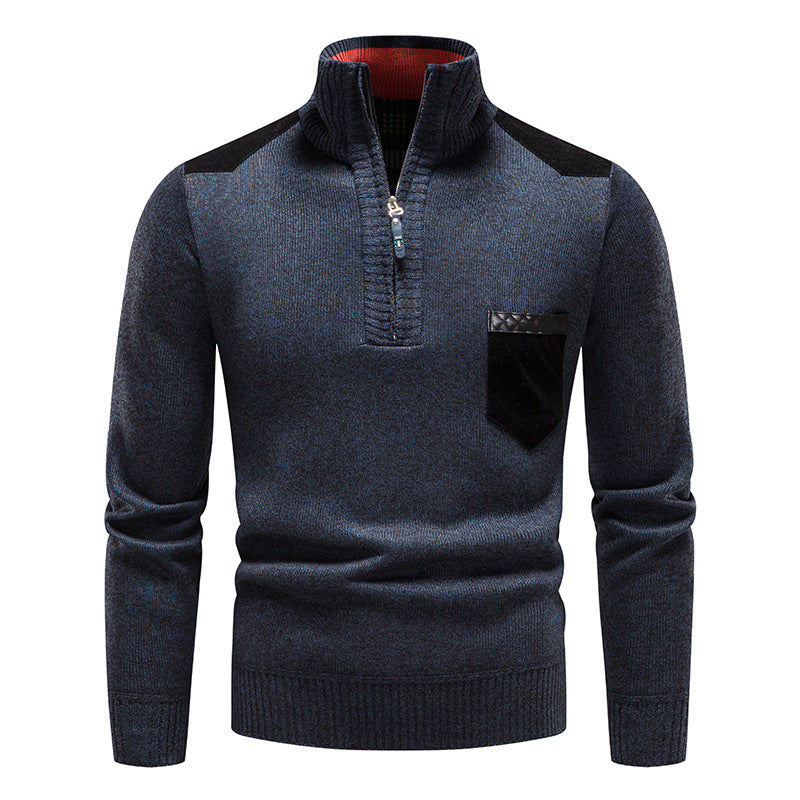 Men's  Neck Thickened Knit Pullover Sweater | For Autumn & Winter - # BOAA13510054