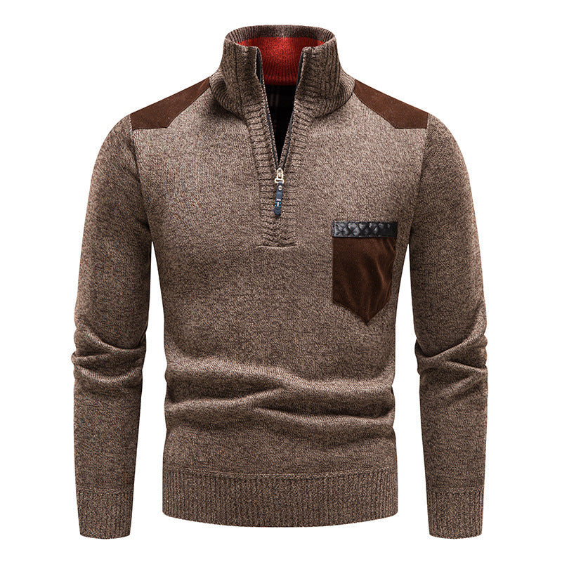 Men's  Neck Thickened Knit Pullover Sweater | For Autumn & Winter - # BOAA13510054