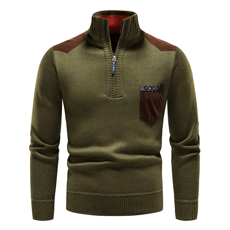 Men's  Neck Thickened Knit Pullover Sweater | For Autumn & Winter - # BOAA13510054