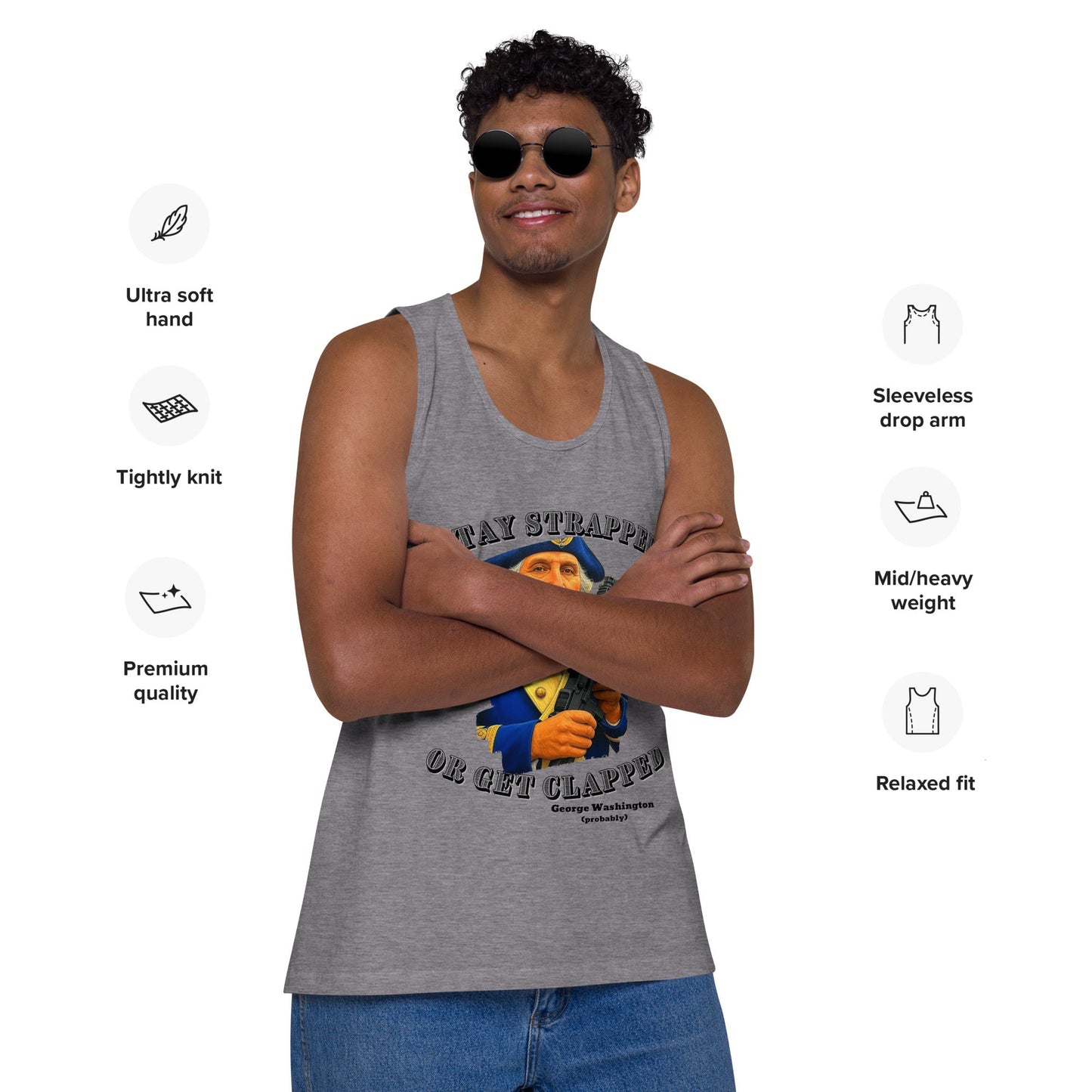 Mantente Fuerte - Camiseta de tirantes premium para hombre