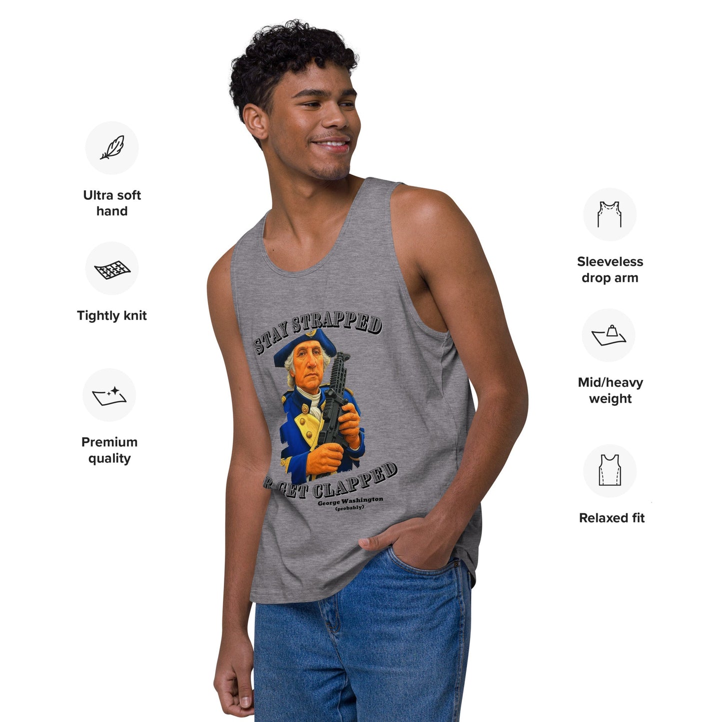 Mantente Fuerte - Camiseta de tirantes premium para hombre
