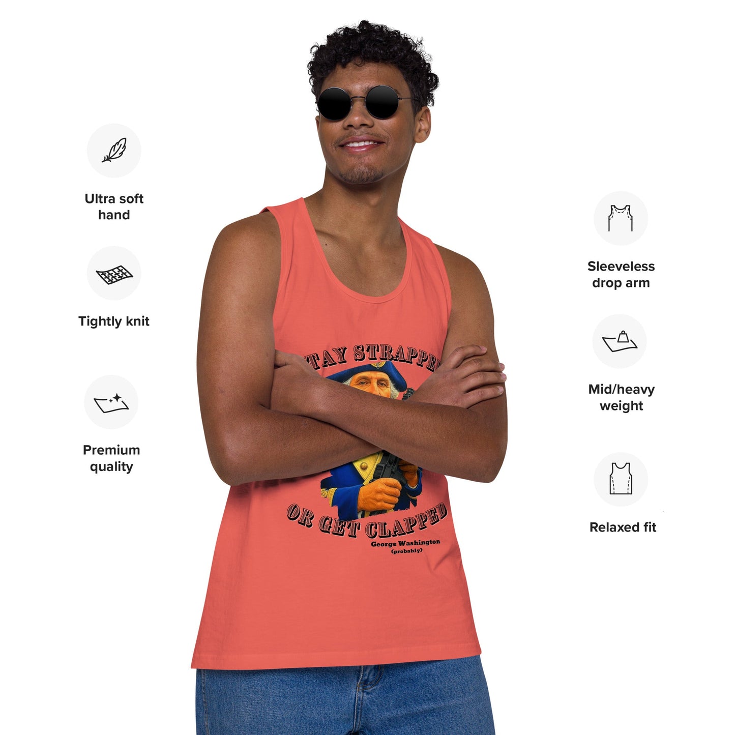 Mantente Fuerte - Camiseta de tirantes premium para hombre