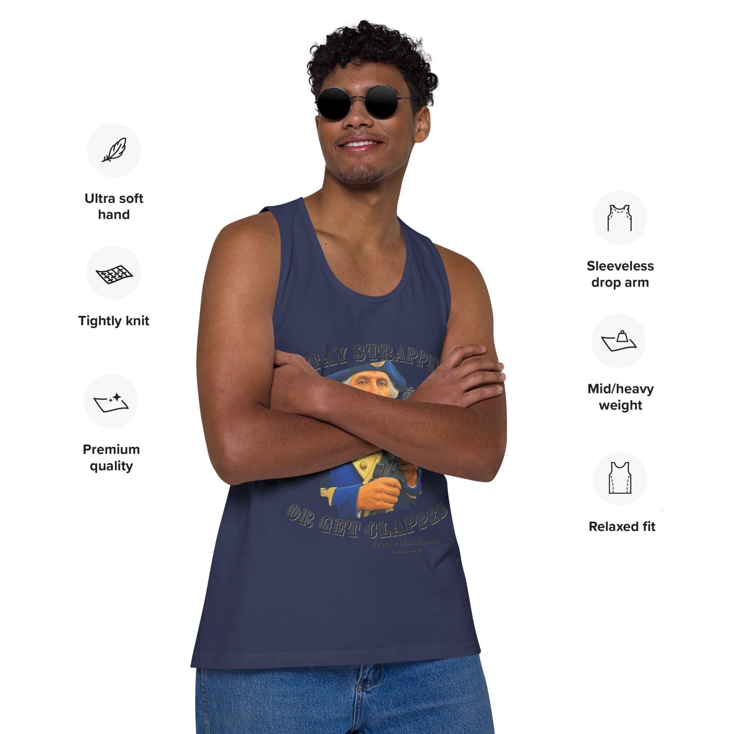 Mantente Fuerte - Camiseta de tirantes premium para hombre