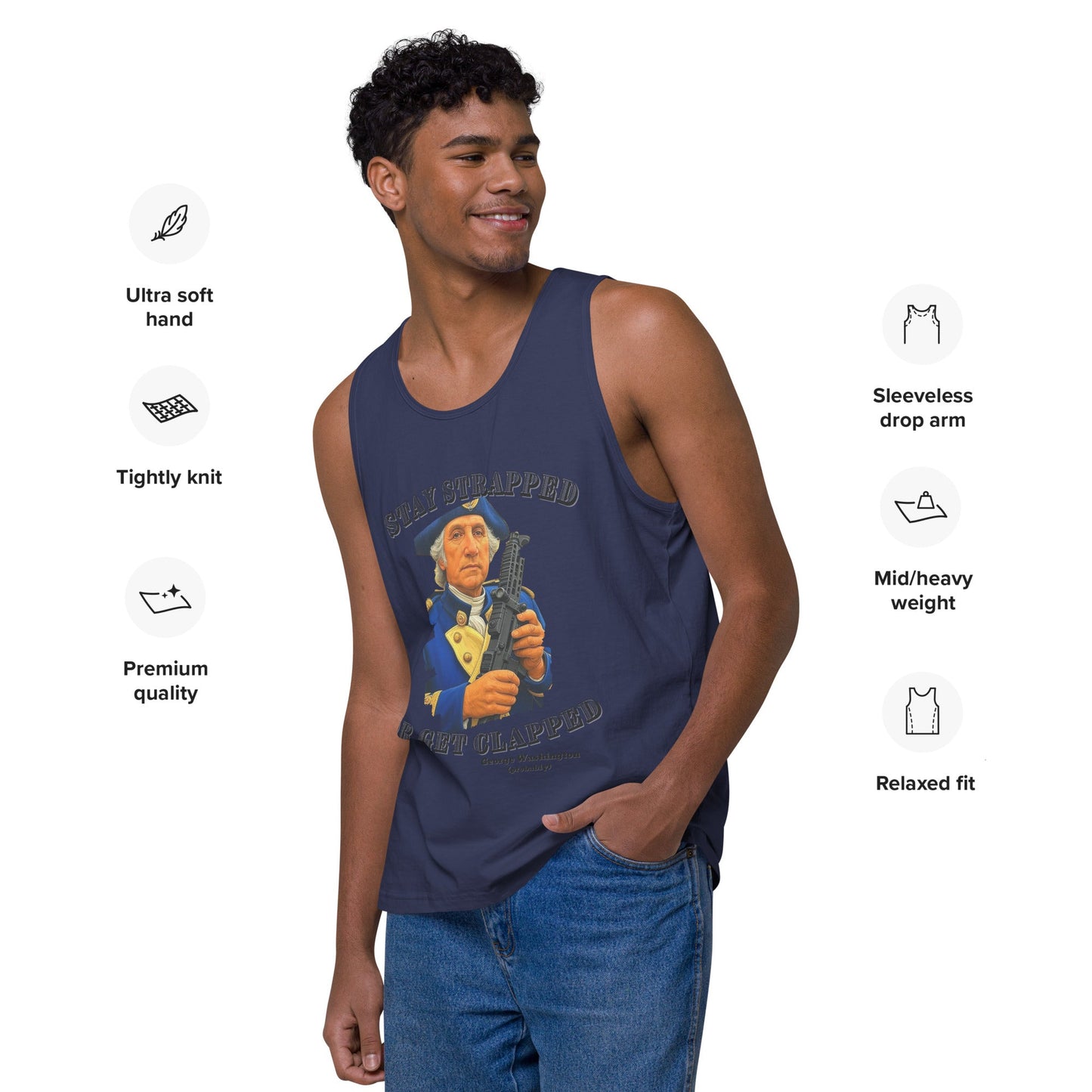 Mantente Fuerte - Camiseta de tirantes premium para hombre