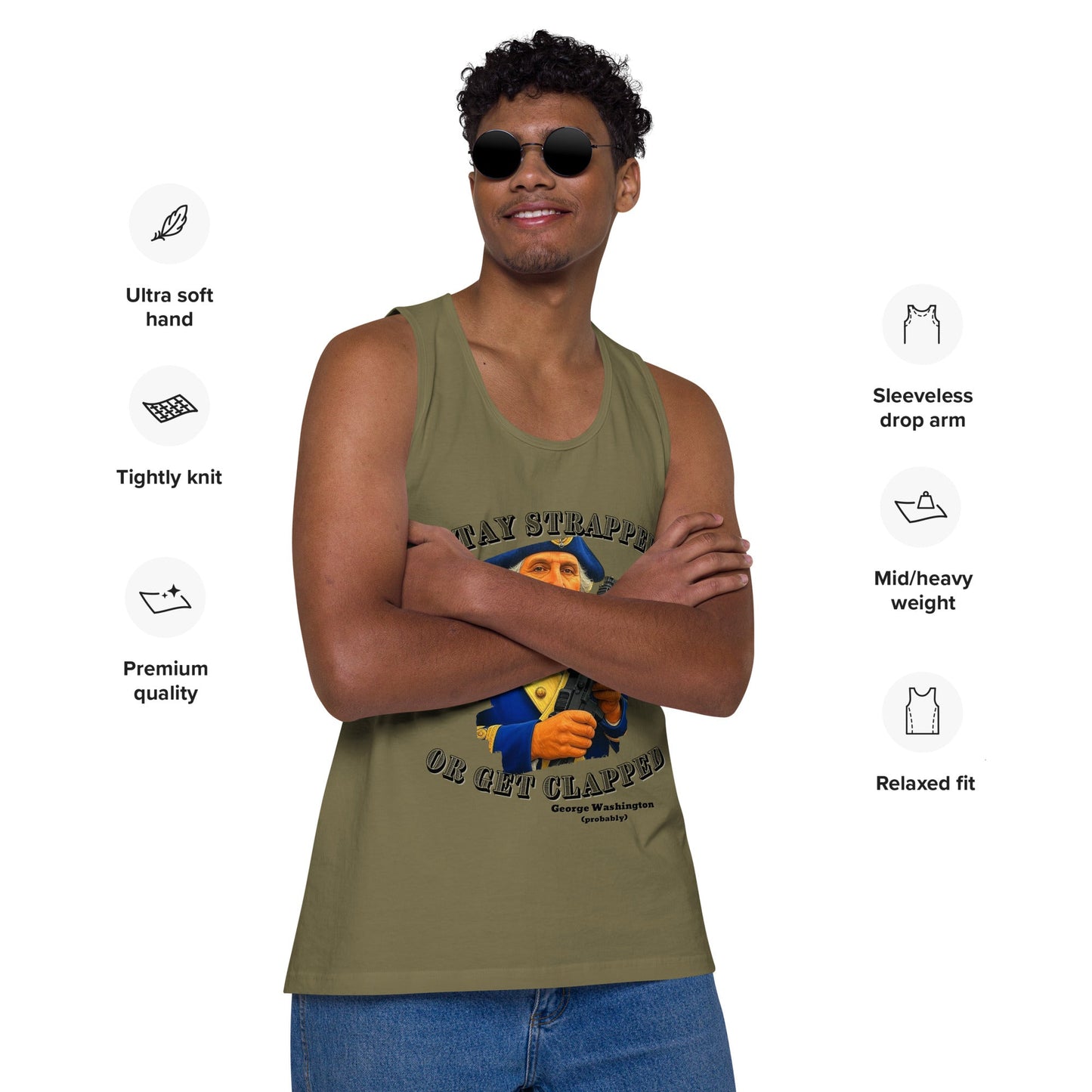 Mantente Fuerte - Camiseta de tirantes premium para hombre