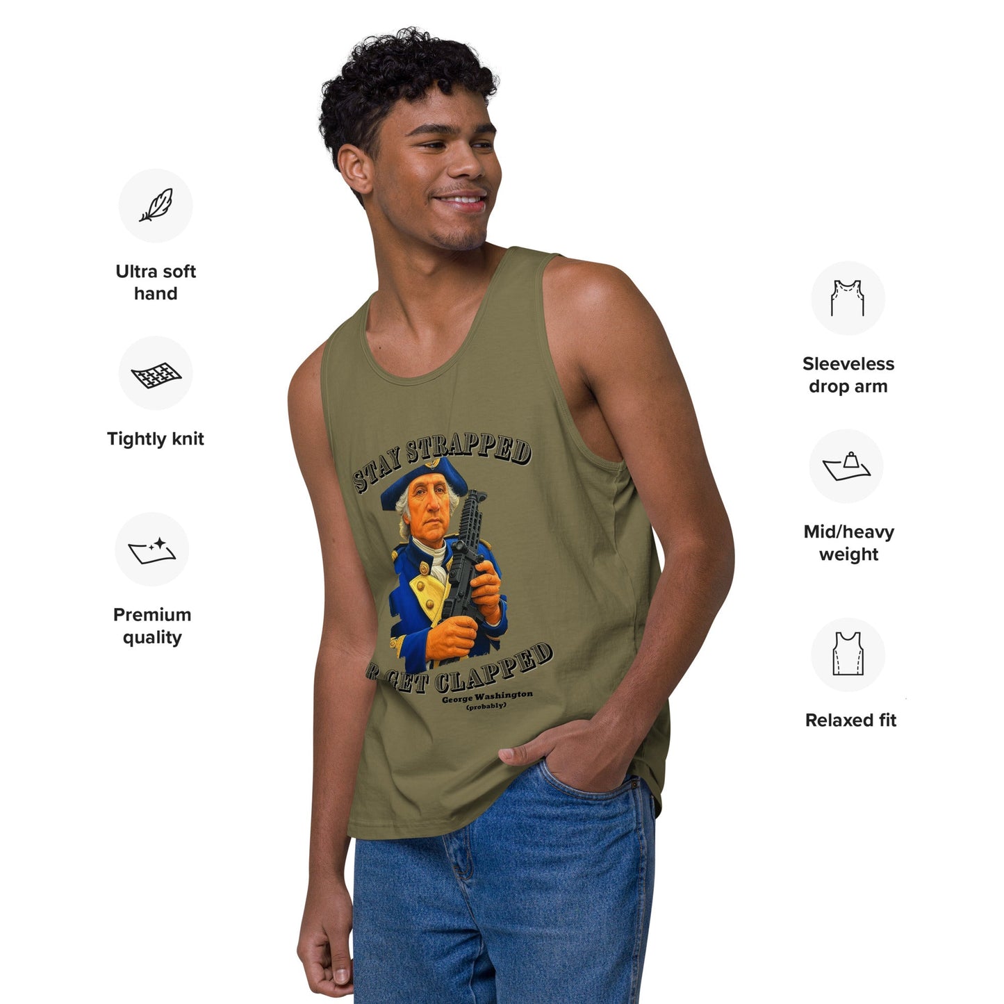 Mantente Fuerte - Camiseta de tirantes premium para hombre
