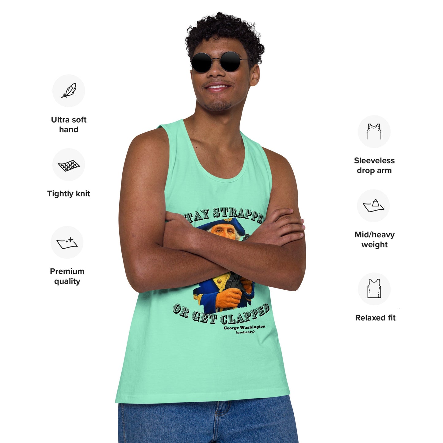 Mantente Fuerte - Camiseta de tirantes premium para hombre