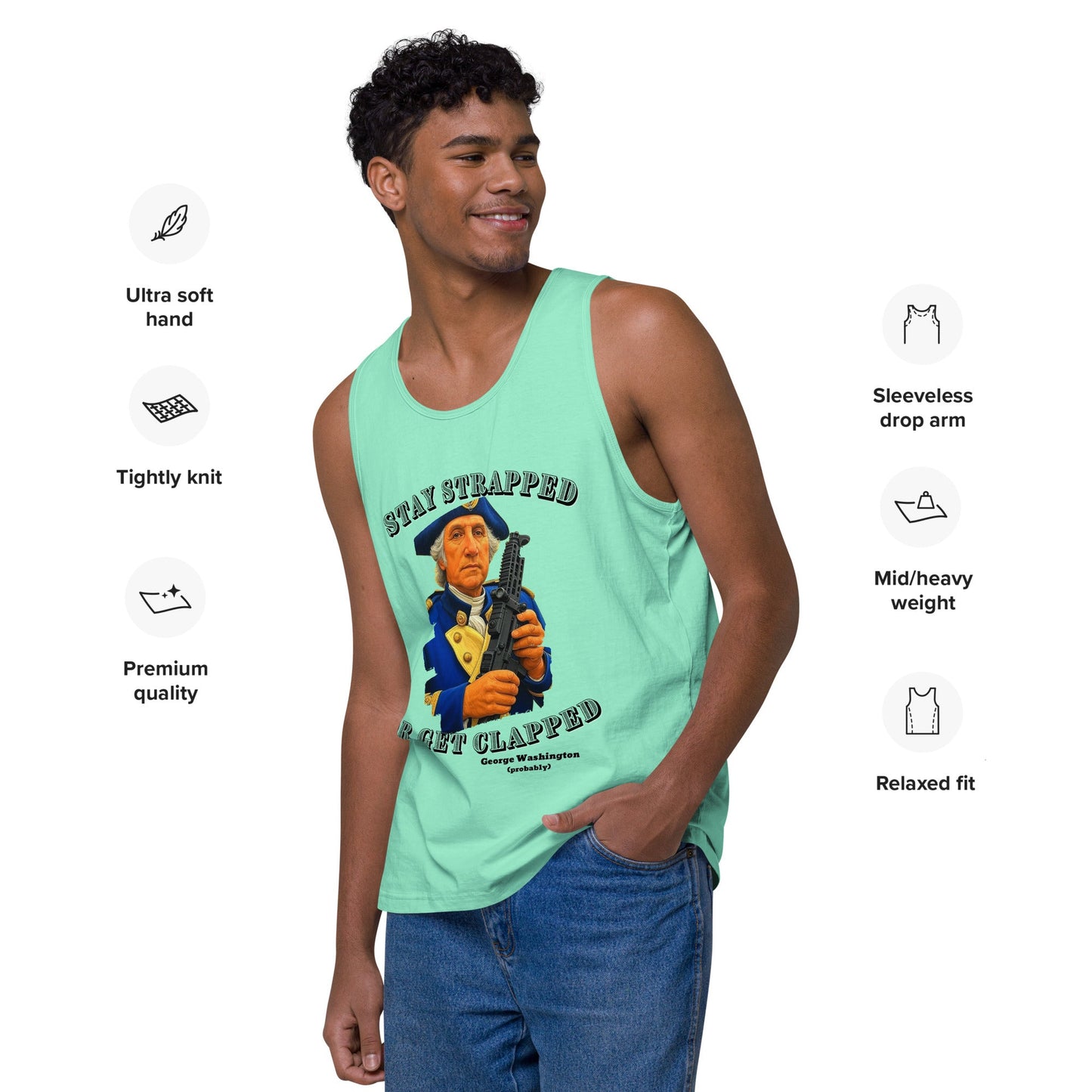 Mantente Fuerte - Camiseta de tirantes premium para hombre